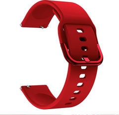 YONO Siliconen Classic Bandje 20mm - Horlogebandje geschikt voor Samsung Galaxy Watch 7/6/5 / Pro / 4 / 3 / Active 2 - Polar Ignite / Unite – Huawei - Rood