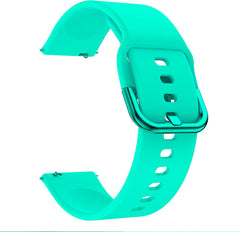 YONO Siliconen Classic Bandje 20mm - Horlogebandje geschikt voor Samsung Galaxy Watch 7/6/5 / Pro / 4 / 3 / Active 2 - Polar Ignite / Unite – Huawei - Turquoise