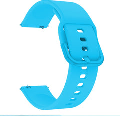 YONO Siliconen Classic Bandje 20mm - Horlogebandje geschikt voor Samsung Galaxy Watch 7/6/5 / Pro / 4 / 3 / Active 2 - Polar Ignite / Unite – Huawei - Blauw