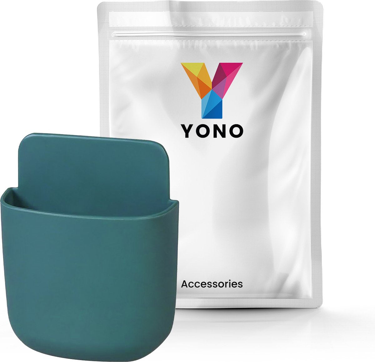 YONO Muur Houder met Plakstrip geschikt voor Afstandsbediening en Telefoon - Donkerblauw