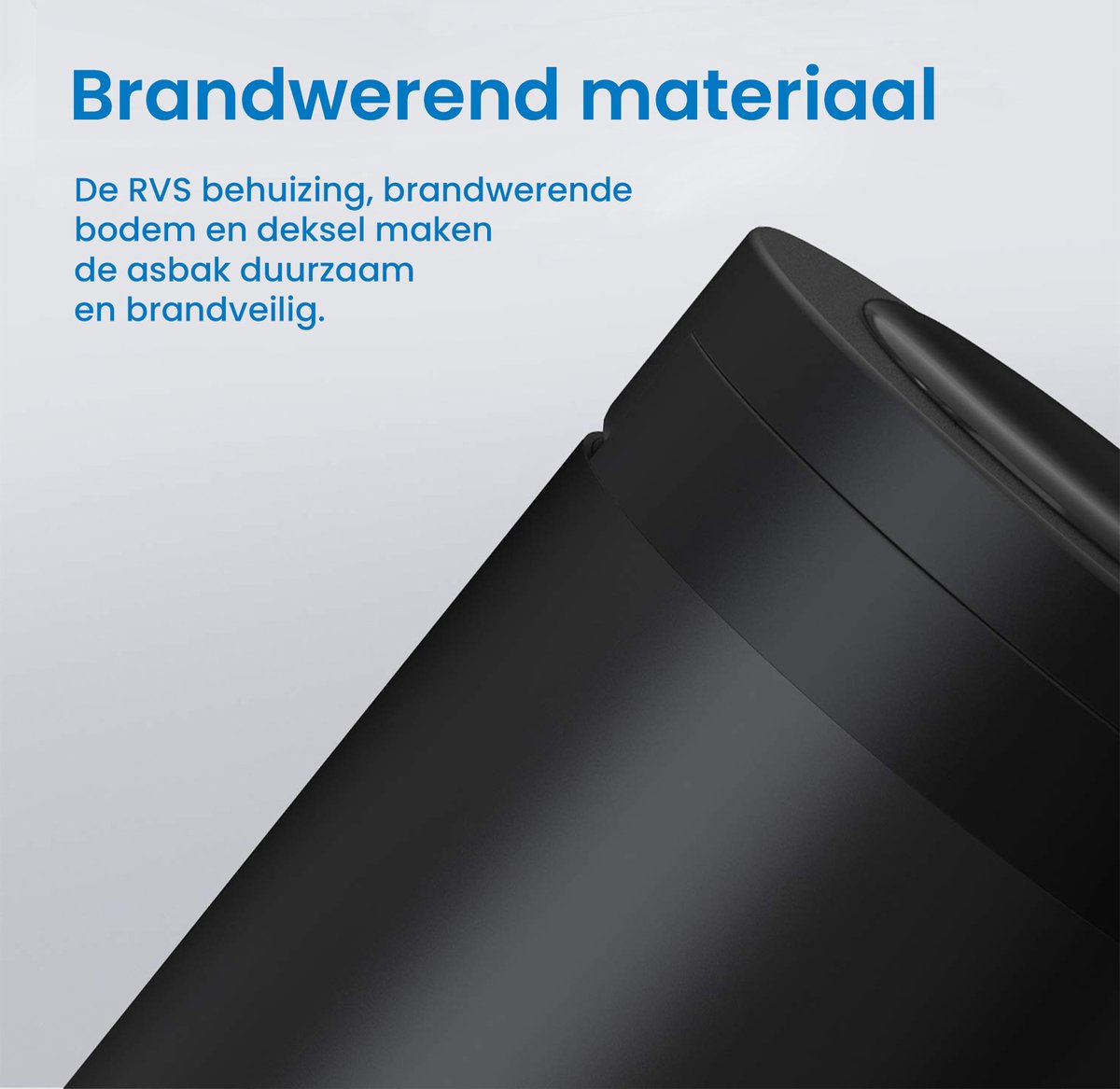 YONO Auto Asbak met LED Verlichting - Asbak met Deksel geschikt voor Bekerhouder - Zwart