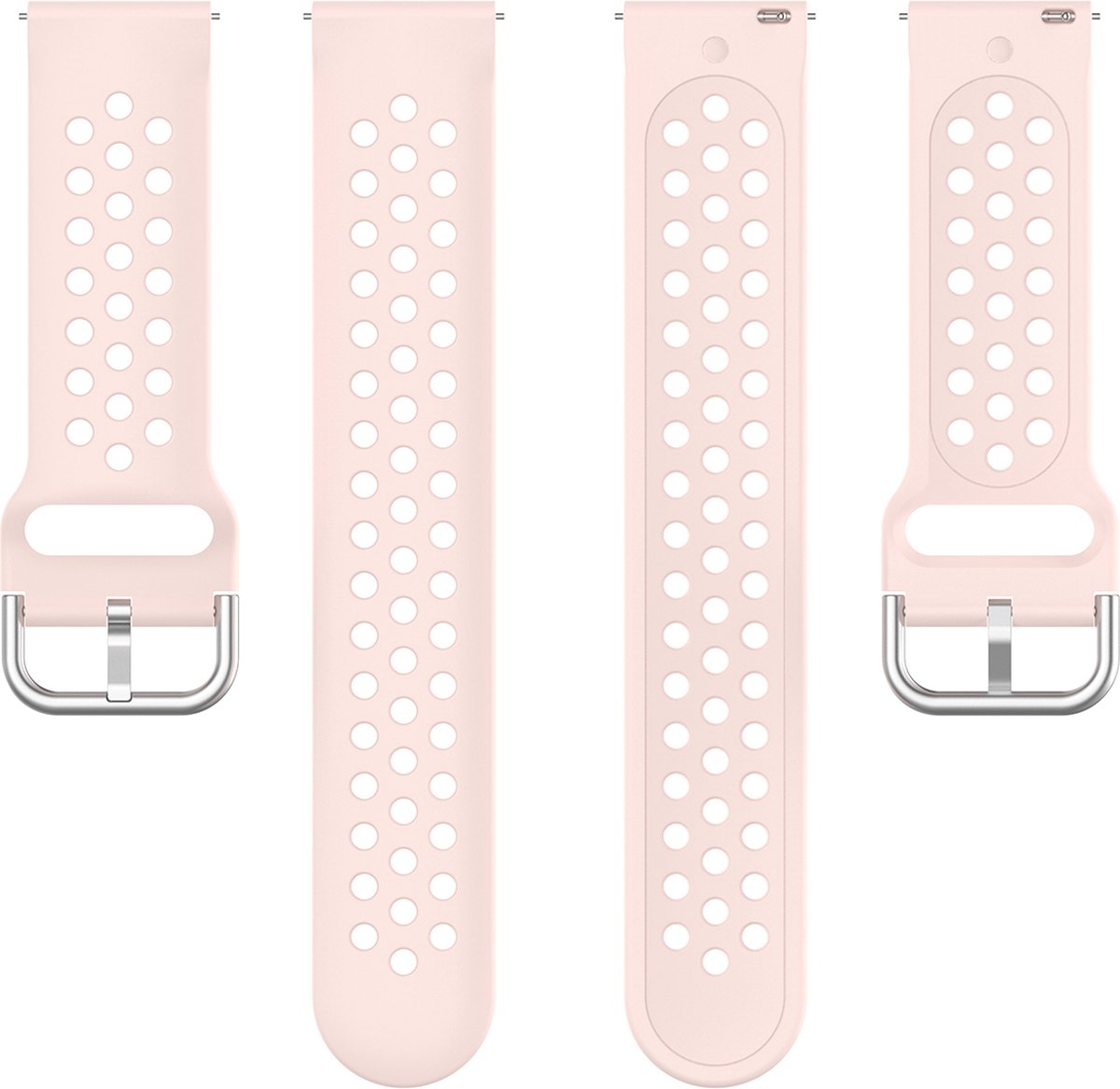 YONO Sport Air Bandje 20mm - Horlogebandje geschikt voor Samsung Galaxy Watch 7/6/5 / Pro / 4 / 3 / Active 2 - Garmin Approach / Forerunner / Venu 2 Plus / SQ / Vivomove - Polar Ignite / Unite – Huawei - Lichtroze