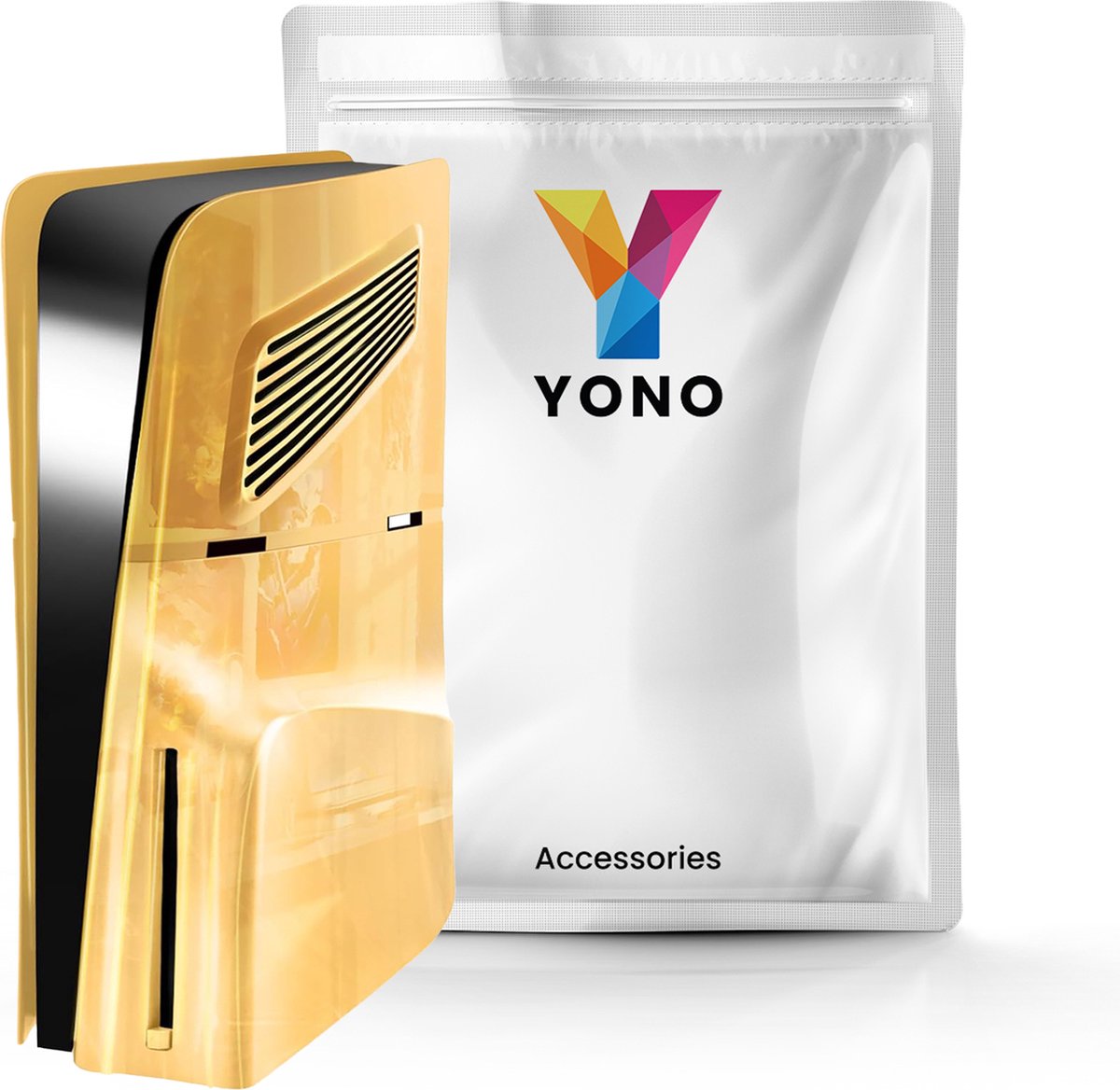 YONO Faceplate geschikt voor Playstation 5 SLIM Disc Edition - PS5 Console Skin Cover Accessoires - Goud