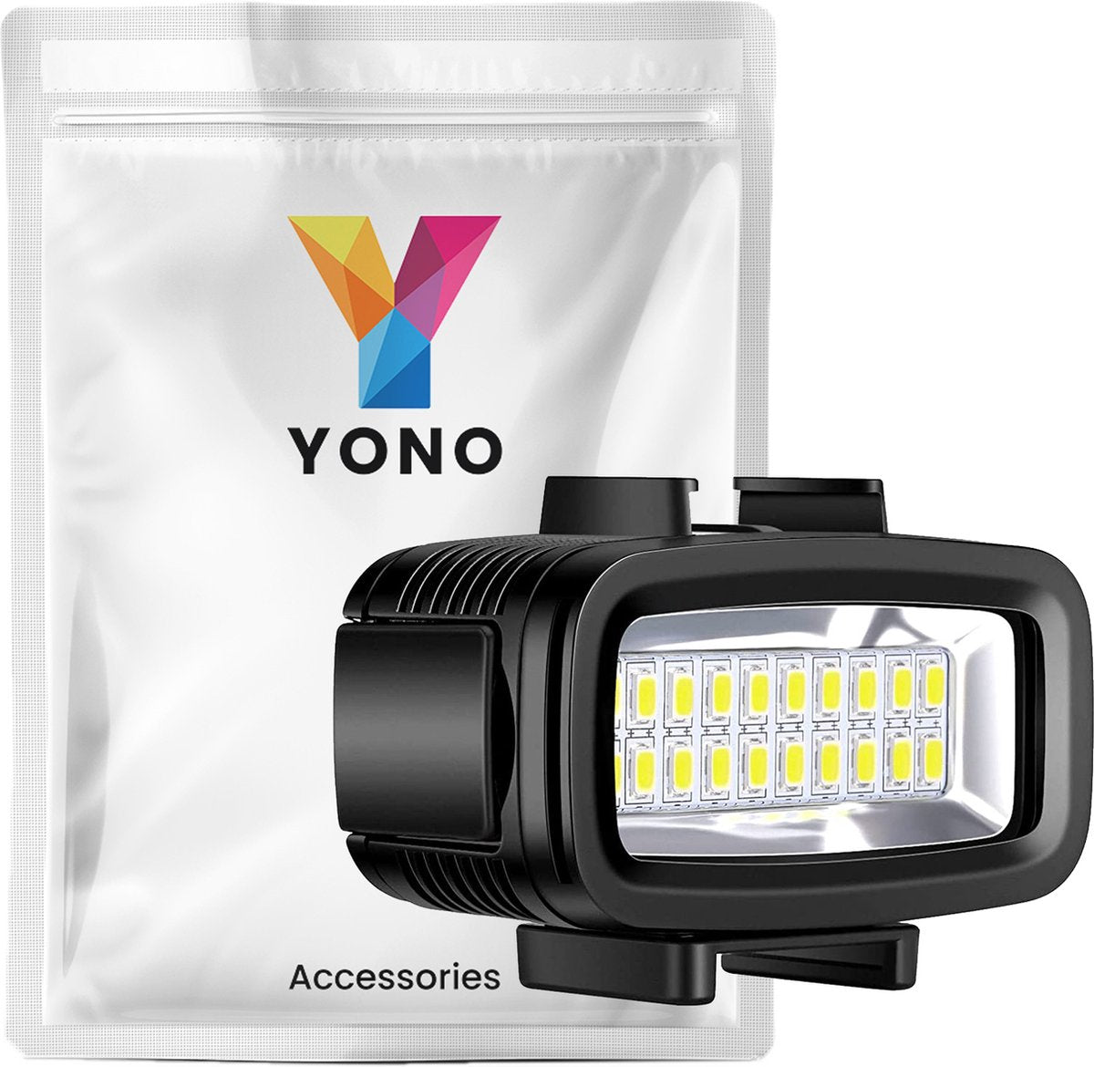 YONO Duiklamp geschikt voor GoPro en Camera - LED Lamp met Filters en Mounts - Actioncam Accessoires - 40M Waterdicht