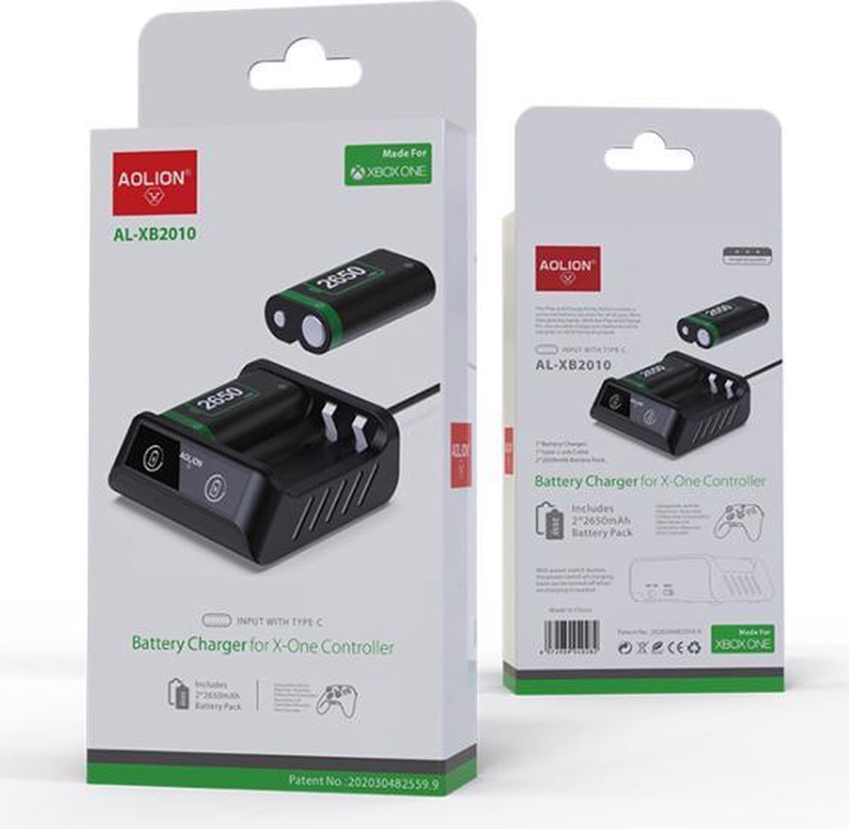 Controller Batterij 2 Stuks + Oplader Accu Set met Oplader geschikt voor Xbox Series X (S) / One (S) Controller - Battery Pack Charger