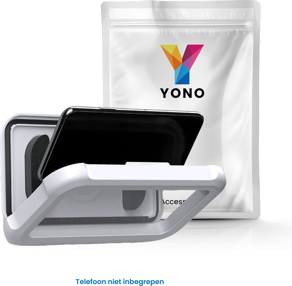 YONO Waterdichte Telefoonhouder Badkamer - Geschikt voor Douche en Bad - Waterproof Smartphone Houder - 360 Graden Roteerbaar - Wit