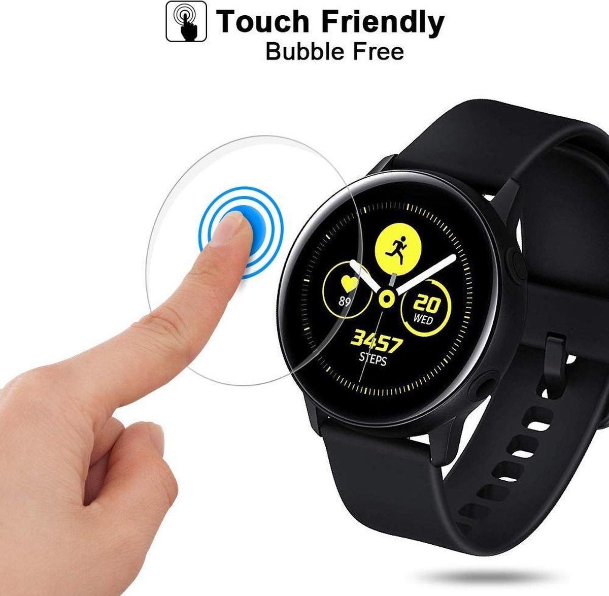 YONO Screenprotector geschikt voor Samsung Galaxy Watch Active 2 44mm – Bescherm Folie 3-Pack