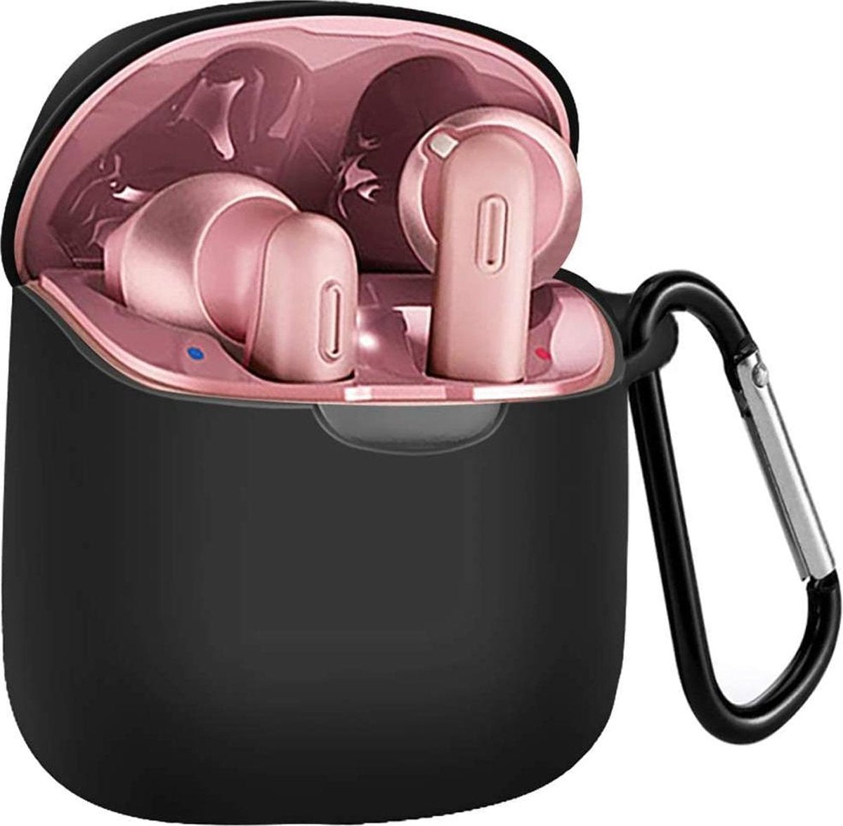 YONO Hoesje geschikt voor JBL Tune 220TWS/225TWS – Siliconen Case – Zwart