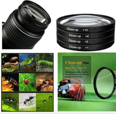 YONO Macro Lens Filter 58mm – Close Up Set geschikt voor Canon / Nikon / Sony – 4-Pack – 58CUP