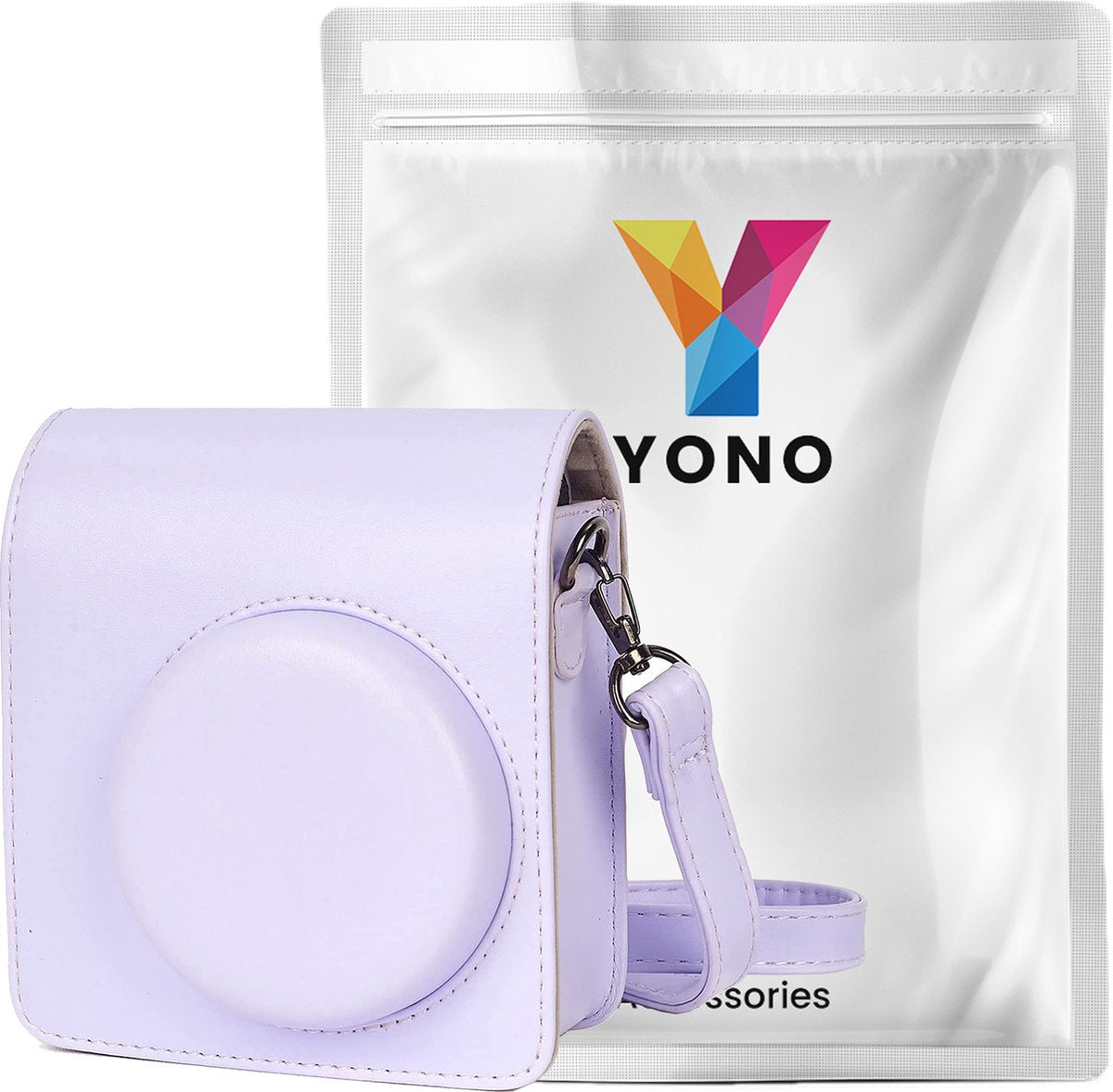 YONO Case geschikt voor Fujifilm Instax Mini 40 - Hoes met Draagriem - Cameratas - Lila