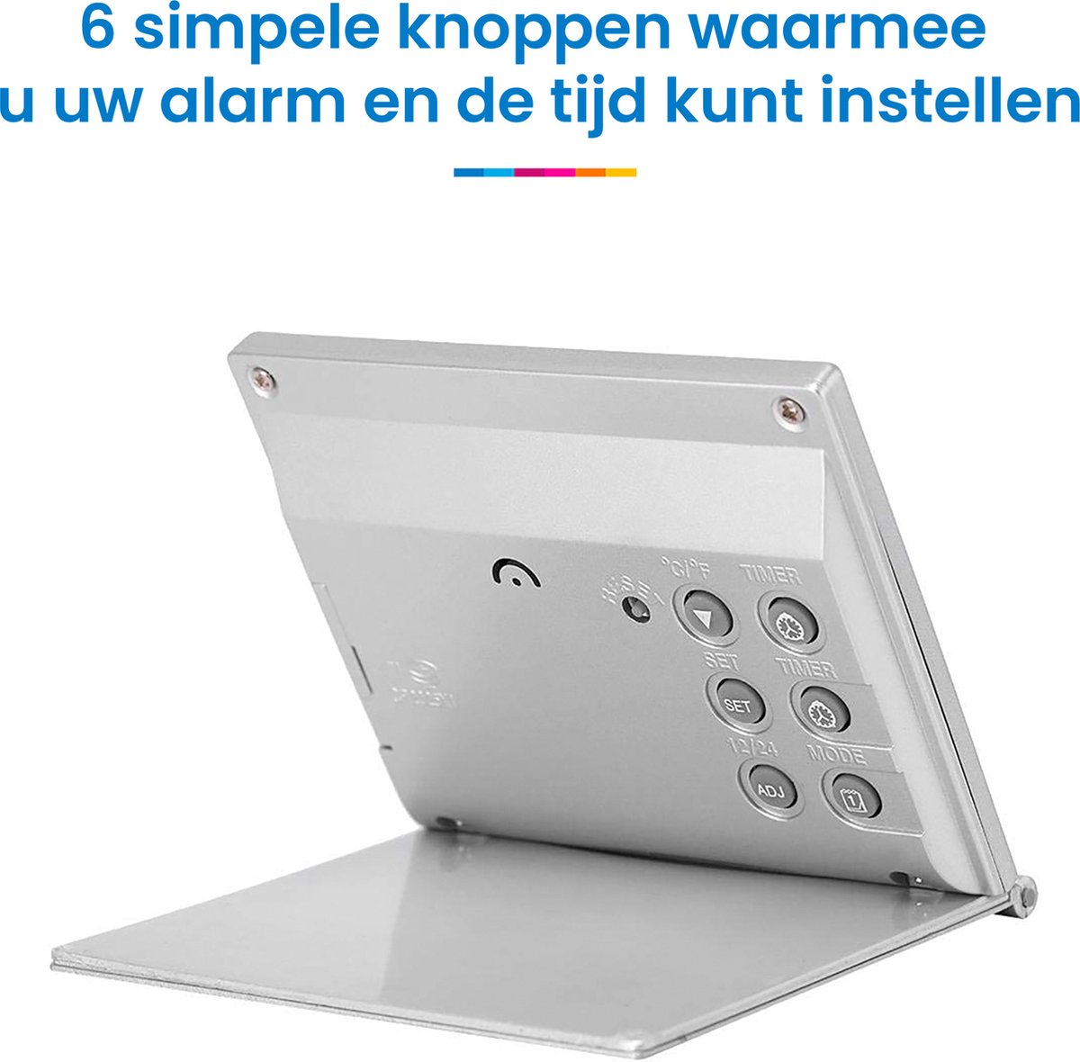 Digitale Klok Kalender - Compacte Alarmklok met Kalender en Temperatuur meter voor Bureau of Slaapkamer