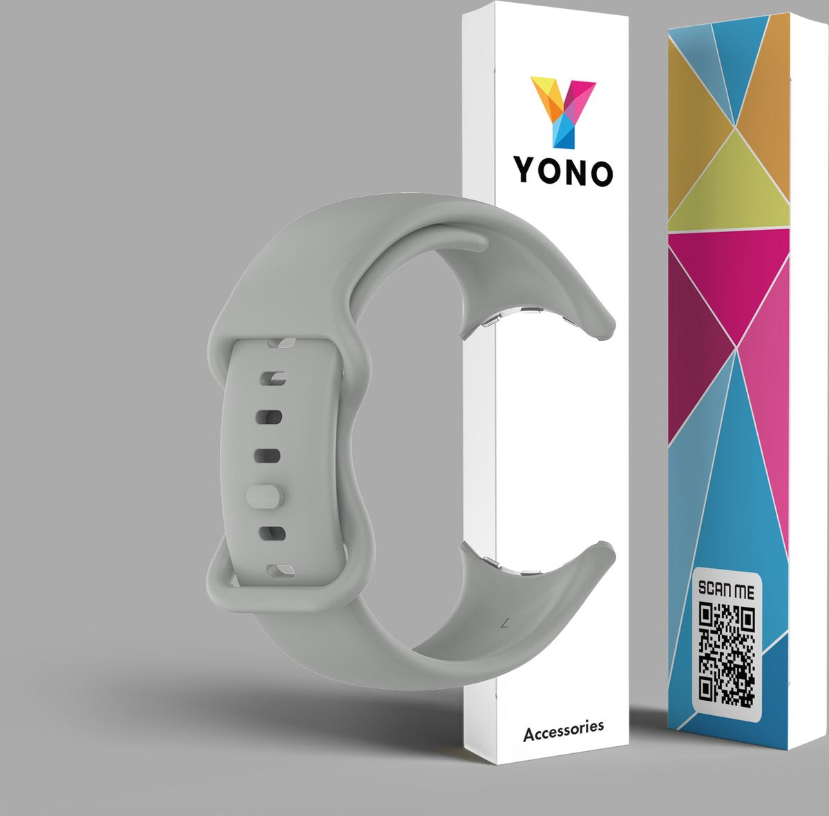 YONO Bandje geschikt voor Google Pixel 2 - Siliconen Armband - Grijs