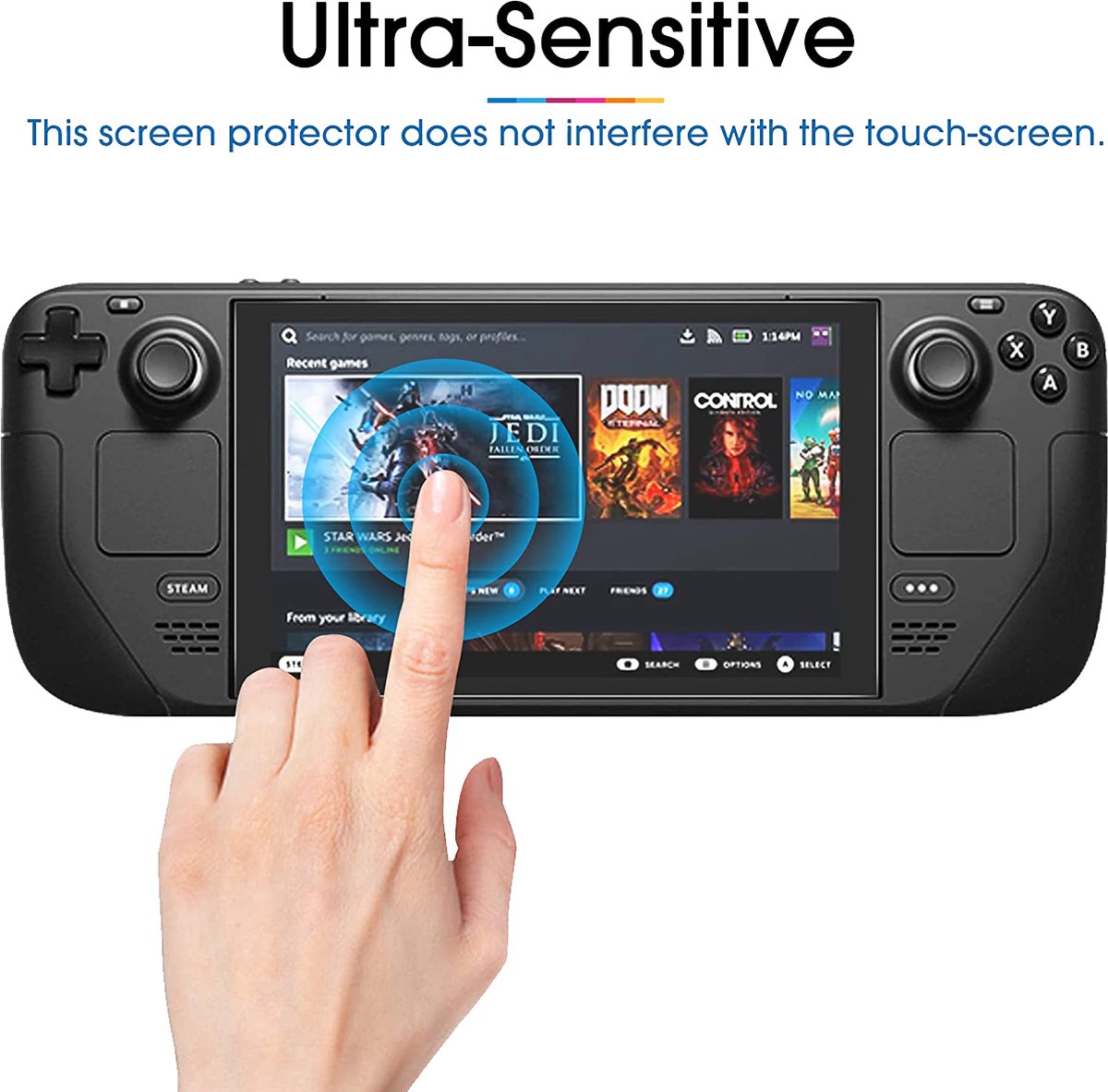 YONO Screen Protector Set geschikt voor Valve Steam Deck / OLED - 2 Stuks