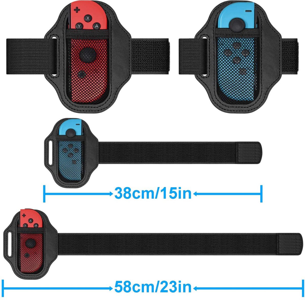 YONO Leg Strap Mount – Accessoires Houder Grip geschikt voor Nintendo Switch Joy Con Controller – 2 Stuks