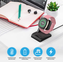 YONO Oplader Dock geschikt voor Fitbit Versa 3 / 4 / Sense - Oplaadkabel – Stand – Zwart