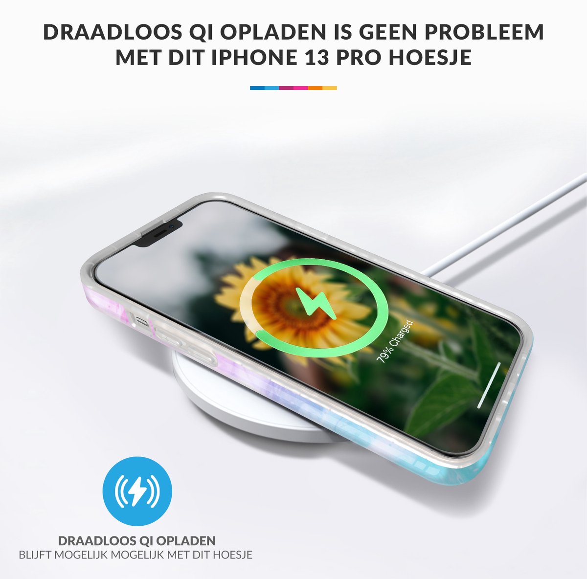 YONO Hoesje geschikt voor iPhone 13 Pro - Shock Proof Case - Marmer Indigo