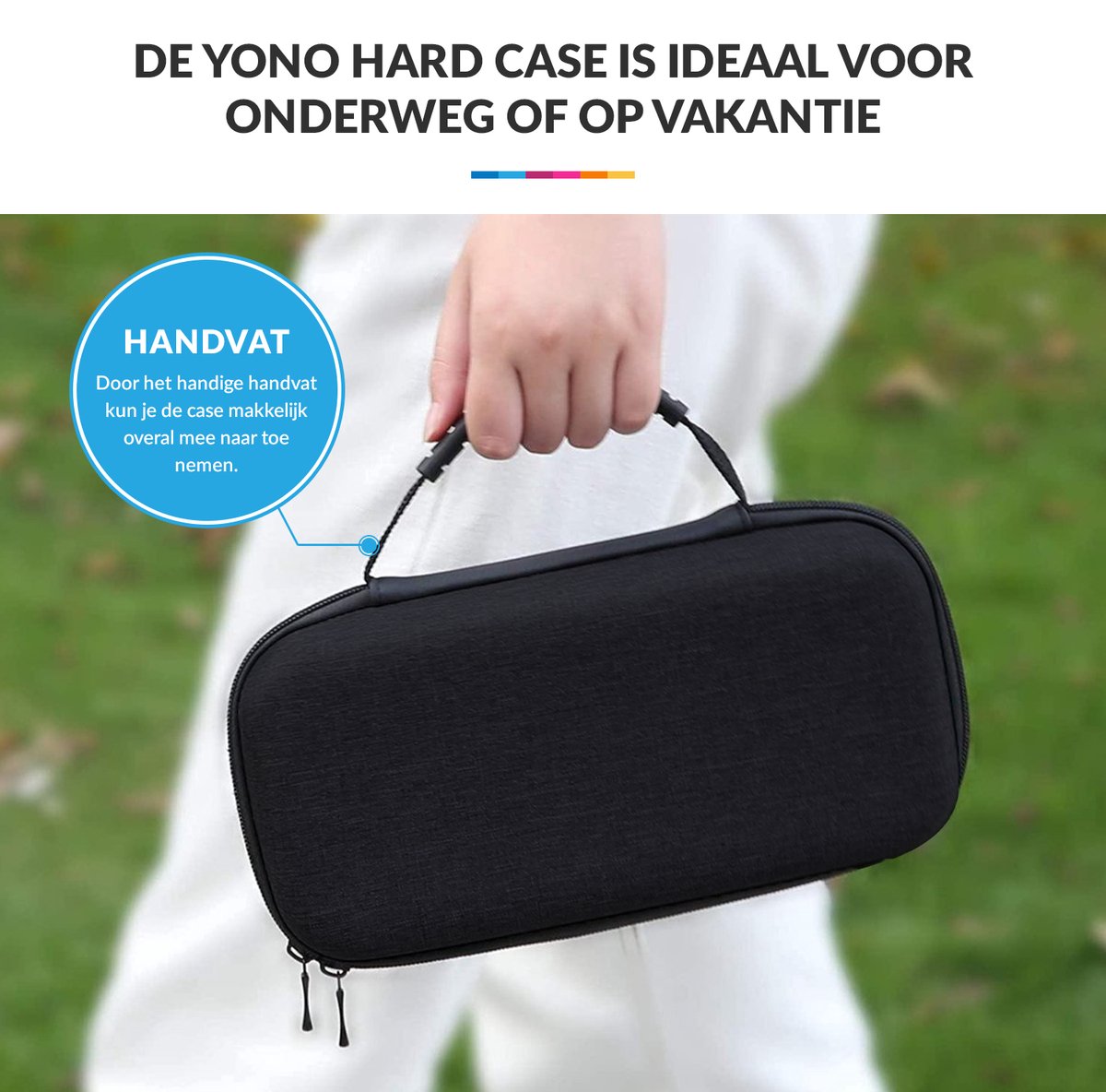 YONO Hard Case Medium geschikt voor Nintendo Switch / Oled - Koffer Opbergtas voor Joy Con en Accessoires - Zwart