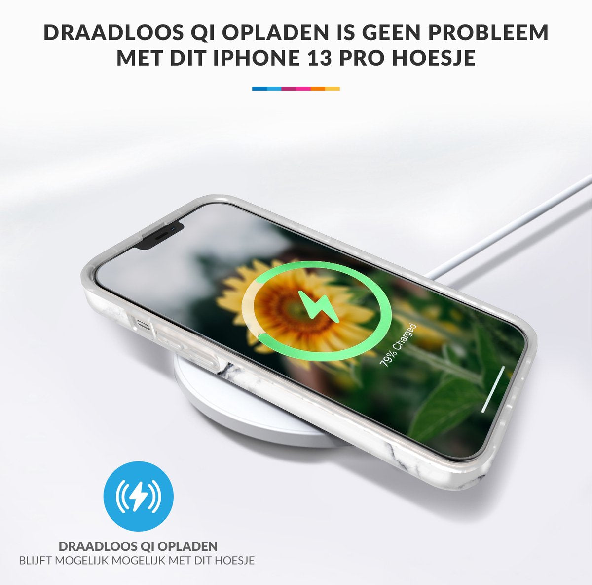 YONO Hoesje geschikt voor iPhone 13 Pro - Shock Proof Case - Marmer Carrara