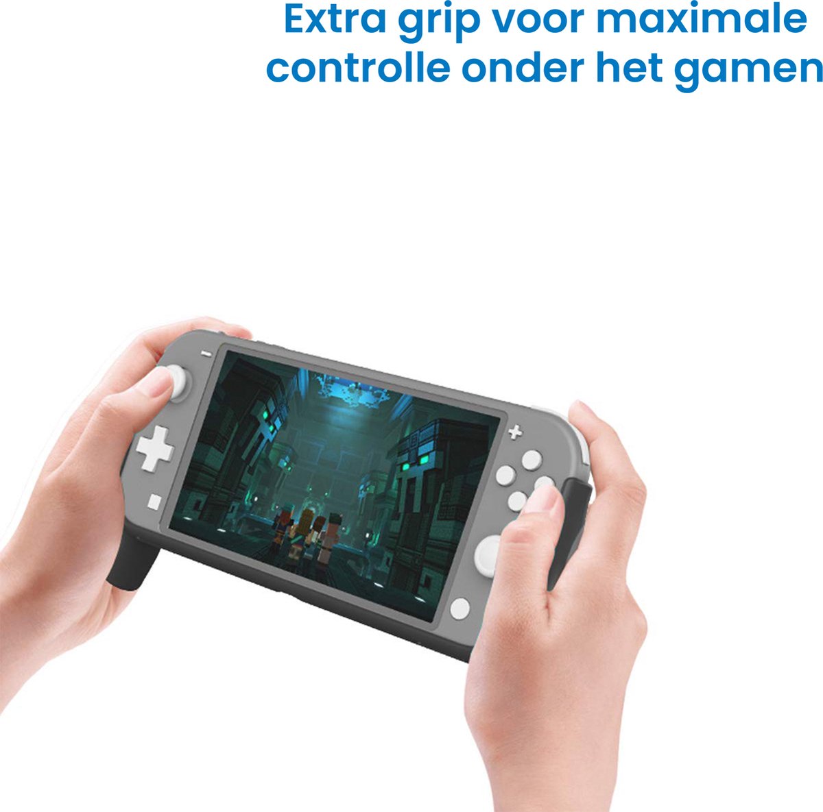 YONO Controller Case geschikt voor Nintendo Switch LITE - Ergonomische Grip Console Hoesje - Beschermhoes Accessoires - Grijs