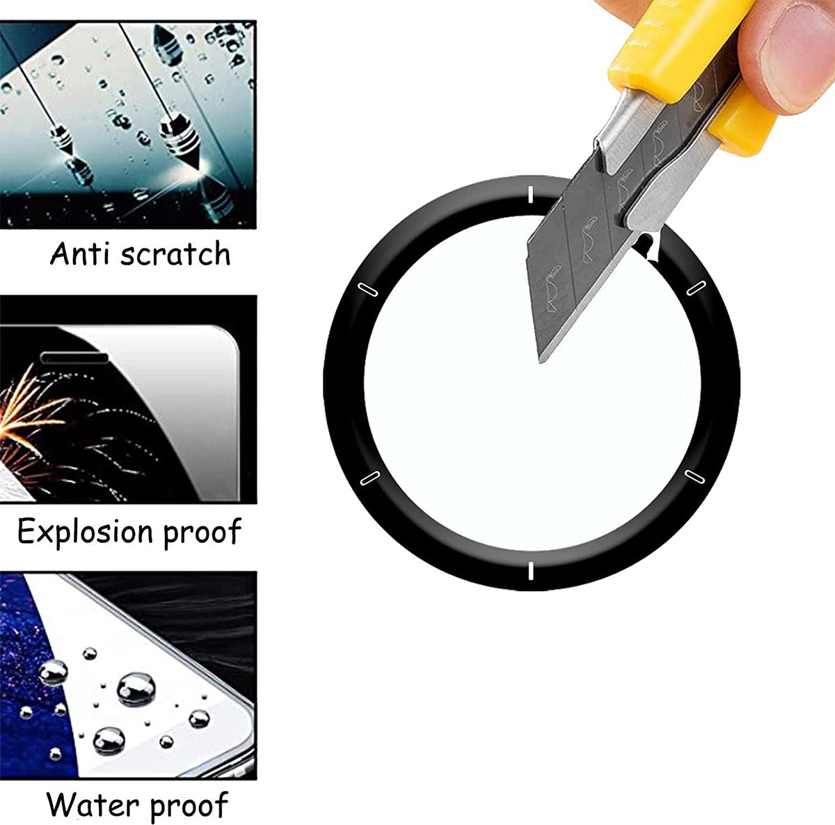 YONO Screen Protector Set geschikt voor Garmin Venu 2S - Volledige Scherm Bescherming - 3 stuks