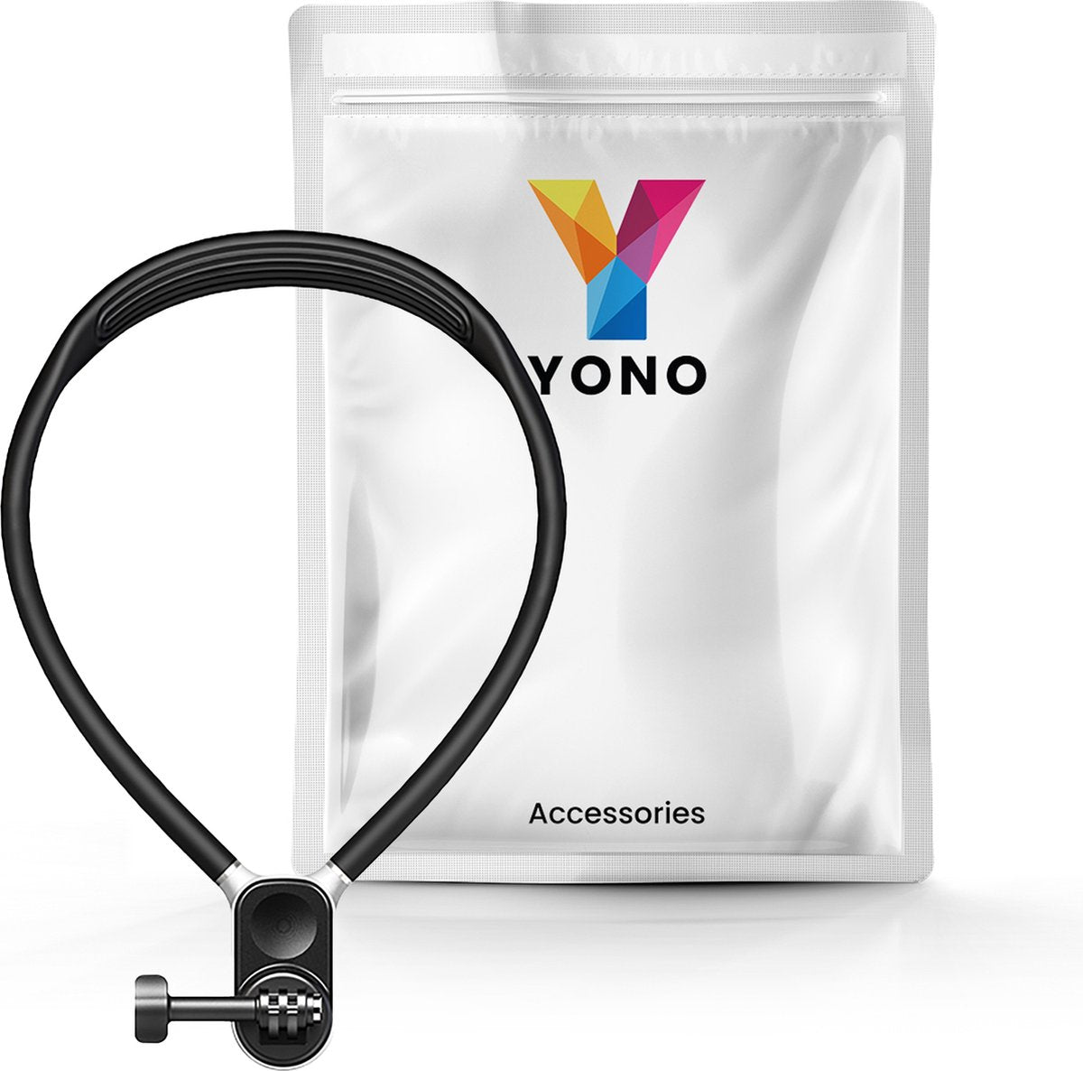 YONO Nekhouder geschikt voor GoPro met Telefoonclip - Actie Camera en Smartphone Houder - Accessoires Mounts - Zwart