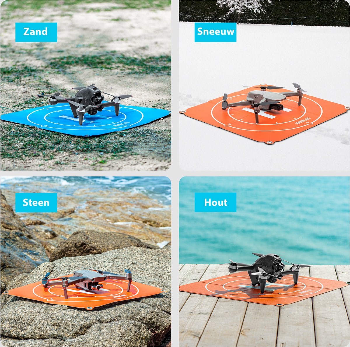 YONO Drone Landing Pad - Opvouwbaar - geschikt voor DJI - 50cm - Oranje