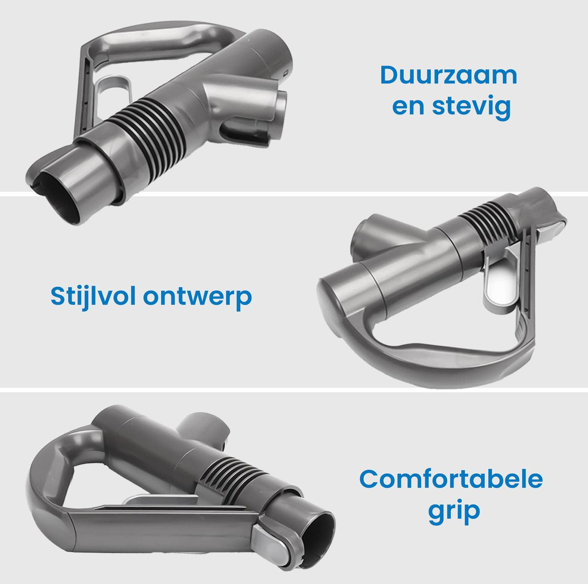YONO Pistoolgreep geschikt voor Dyson Stofzuiger DC19 / DC23 / DC26 / DC29 / DC32 / DC36 / DC37 - Handgreep Accessoires - Handvat - Grijs
