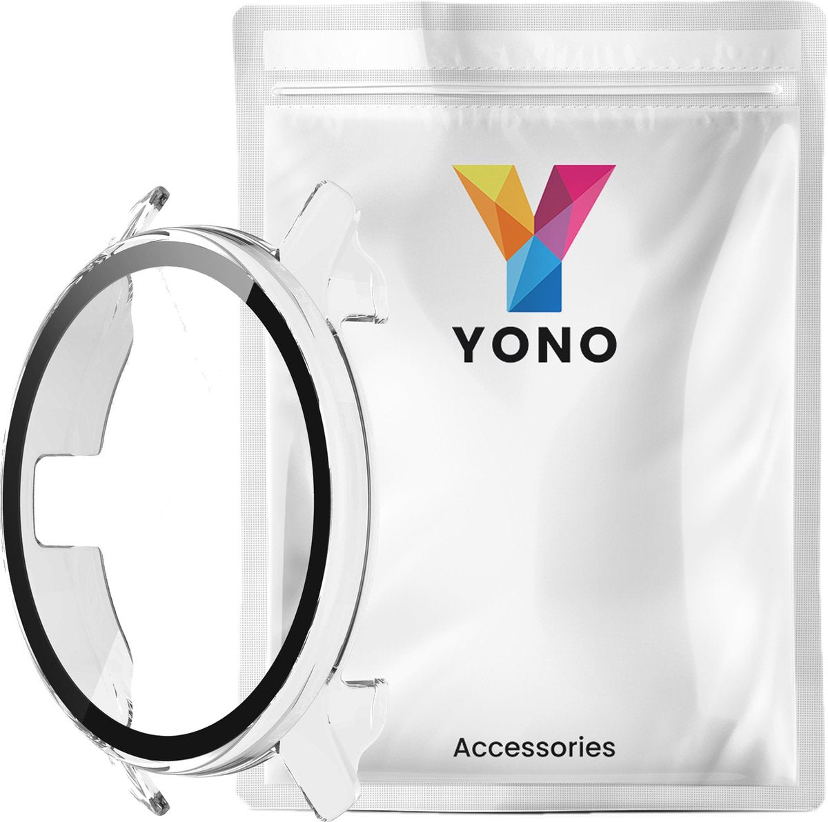 YONO Case geschikt voor Garmin Venu 2 Plus - Screen Protector Hoesje - Full Cover Bumper - Transparant