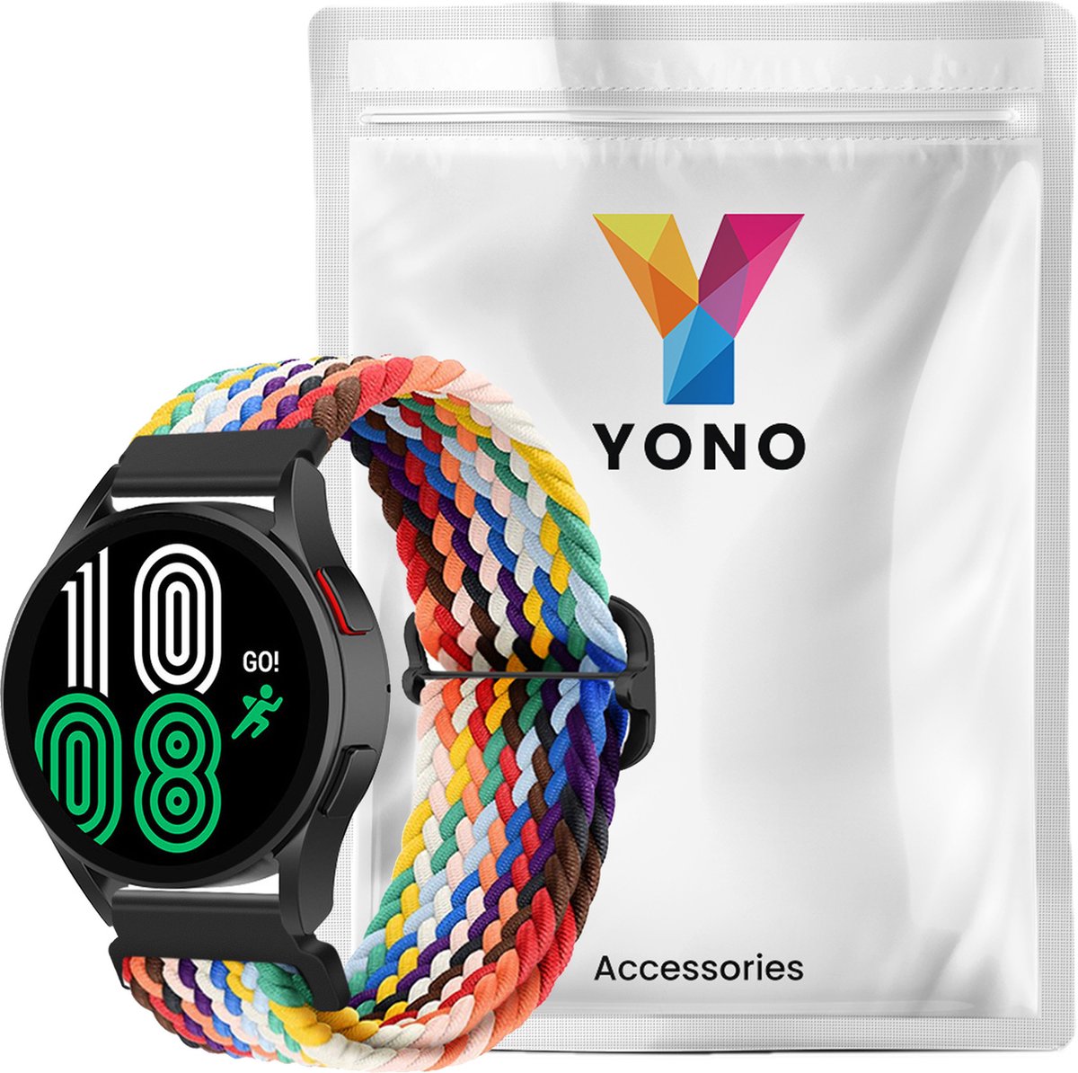 YONO Nylon Stretch Bandje 20mm - Horlogebandje geschikt voor Samsung Galaxy Watch 7/6/5 / Pro / 4 / 3 / Active 2 - Polar Ignite / Unite – Multicolour