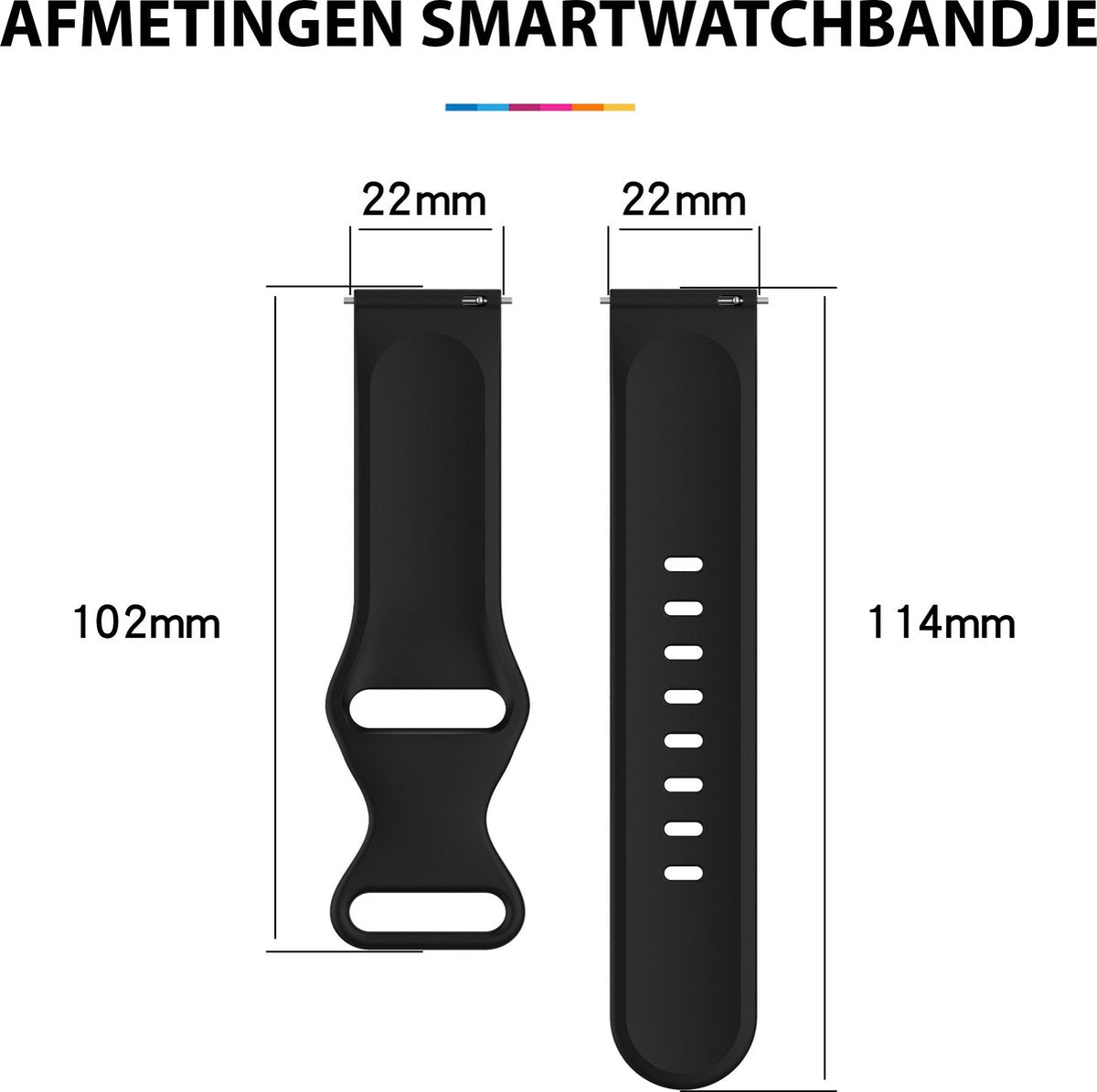 YONO Siliconen Soft Bandje 22mm - Horlogebandje geschikt voor Samsung Galaxy Watch 46mm / 3 (45mm) / Gear s3 - Polar Vantage M2 / Grit X - Huawei Watch GT 3 (pro) / 2 - Amazfit GTR - Lichtroze - Small