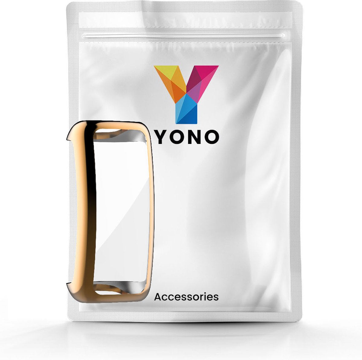 YONO Bumper geschikt voor Fitbit Inspire 3 – Siliconen Case – Screenprotector Hoesje – Rose Gold