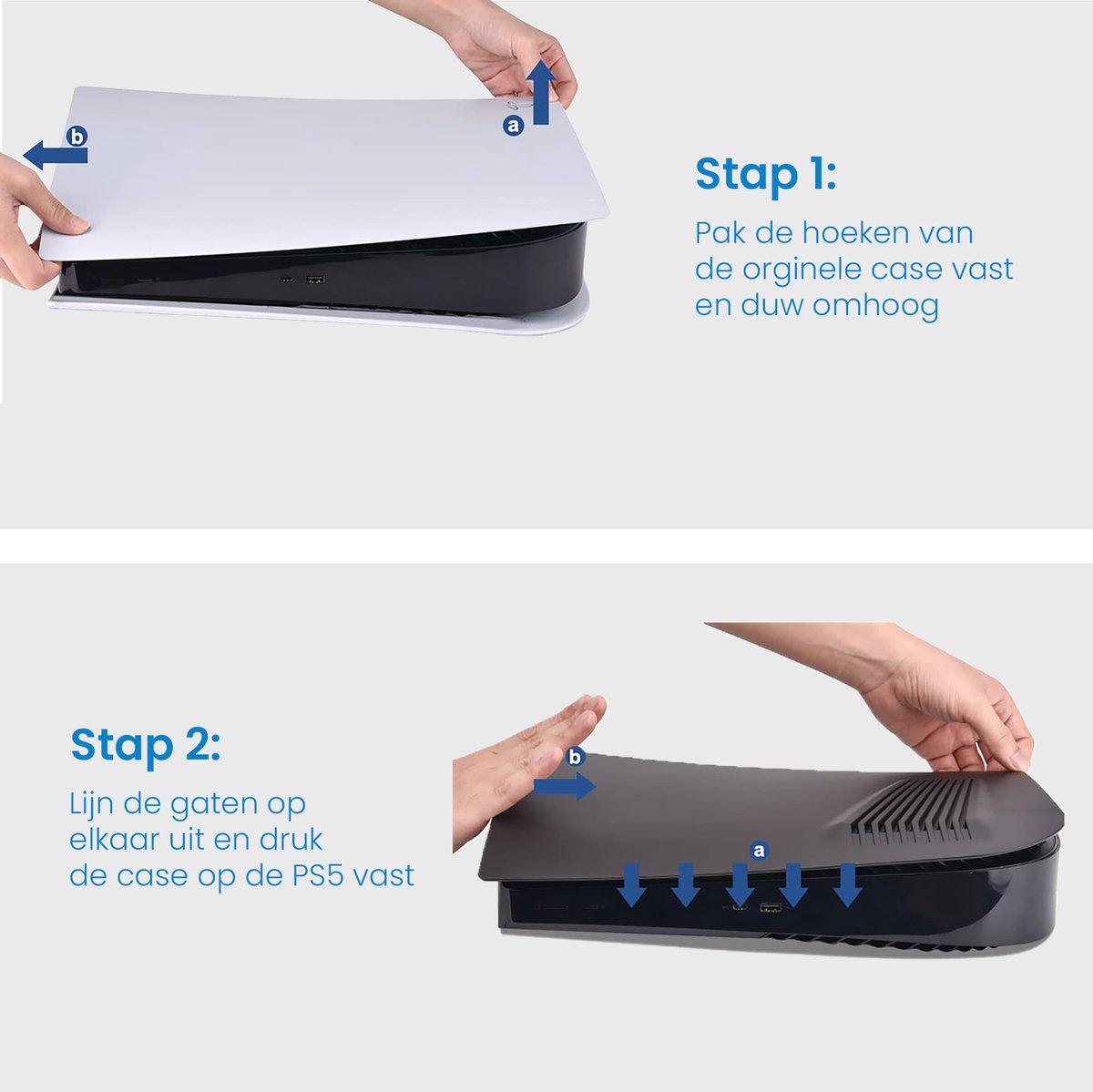 YONO Faceplate geschikt voor Playstation 5 Digital Edition - PS5 Console Skin Cover Accessoires - Zwart