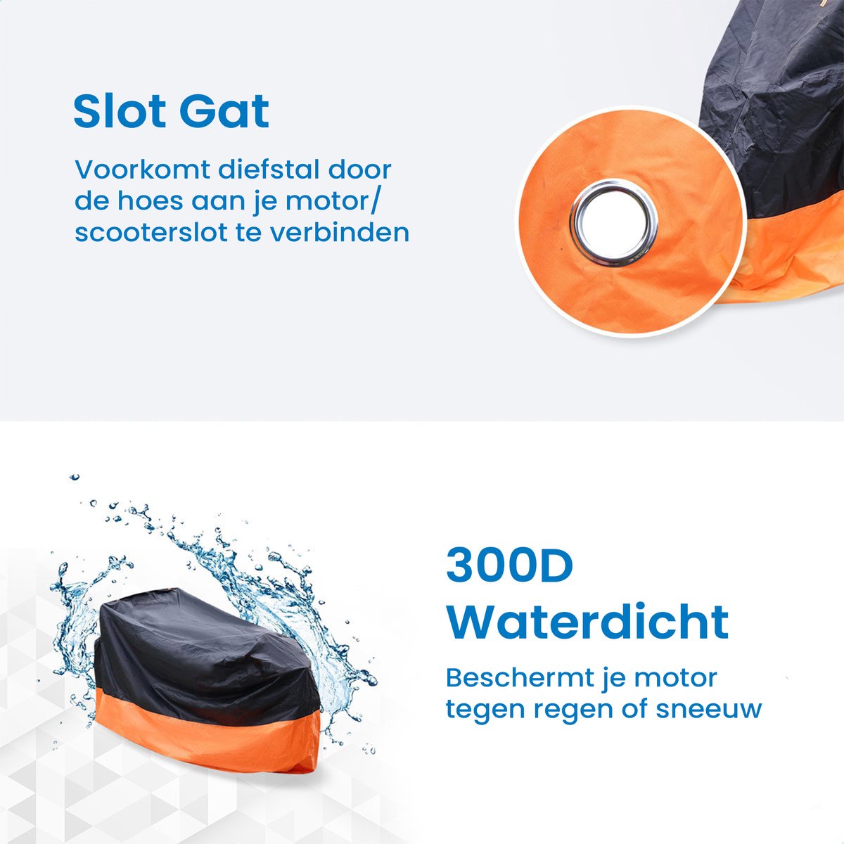 YONO Motorhoes Waterdicht Buiten - Universeel Motor en Scooter Hoes - 265 x 105 x 125 cm - XXL