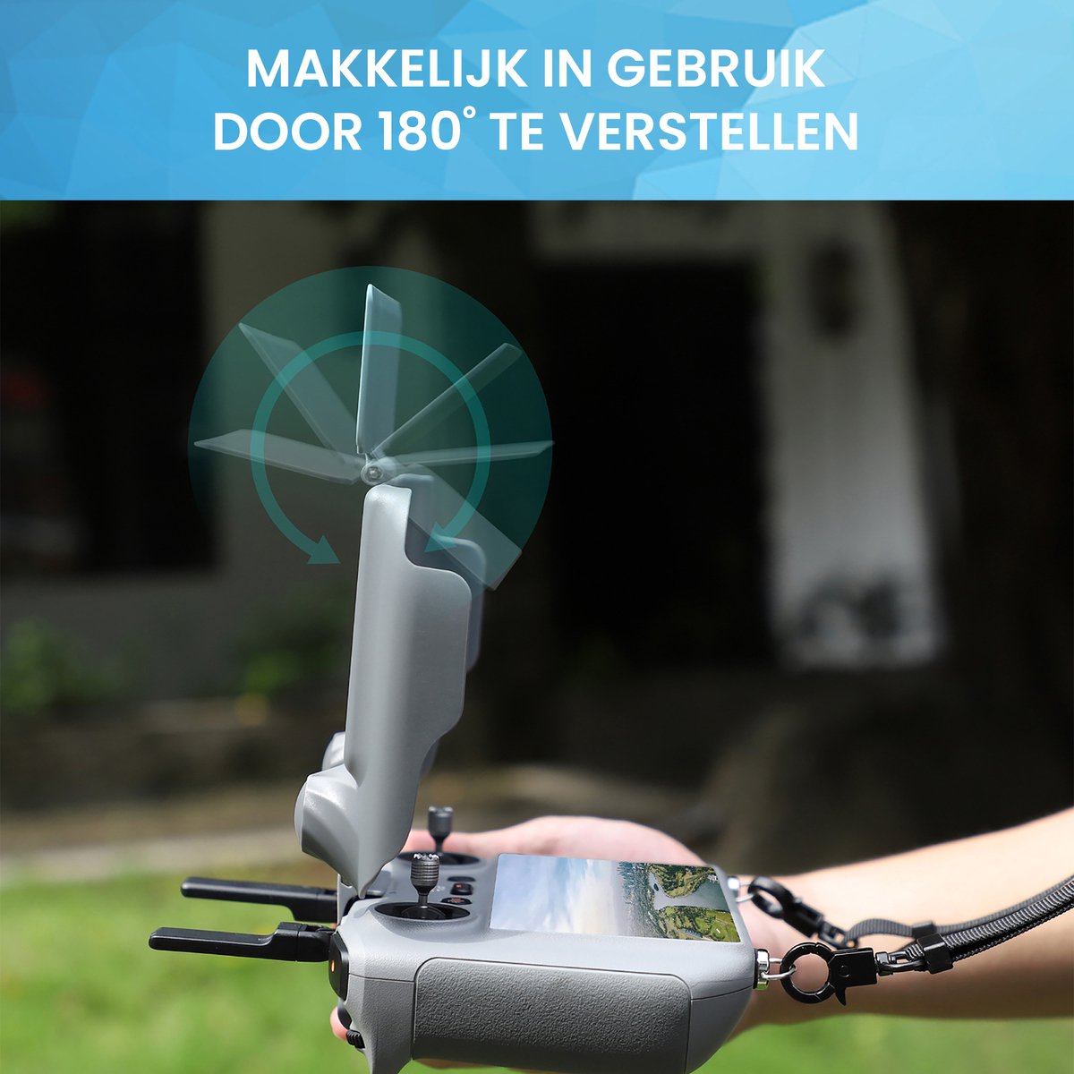 YONO Zonnekap geschikt voor DJI Mini 4 Pro / Air 3 - Zonneklep Scherm - Bescherming Accessoires - Grijs