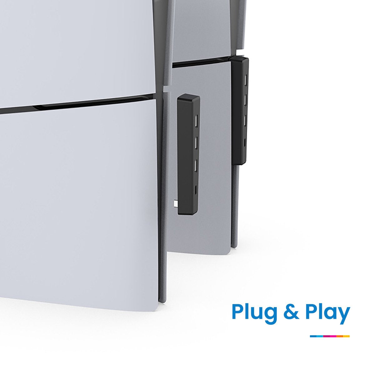 YONO USB Hub geschikt voor Playstation 5 SLIM - PS5 USB A en C - 4 Poorts - Zwart