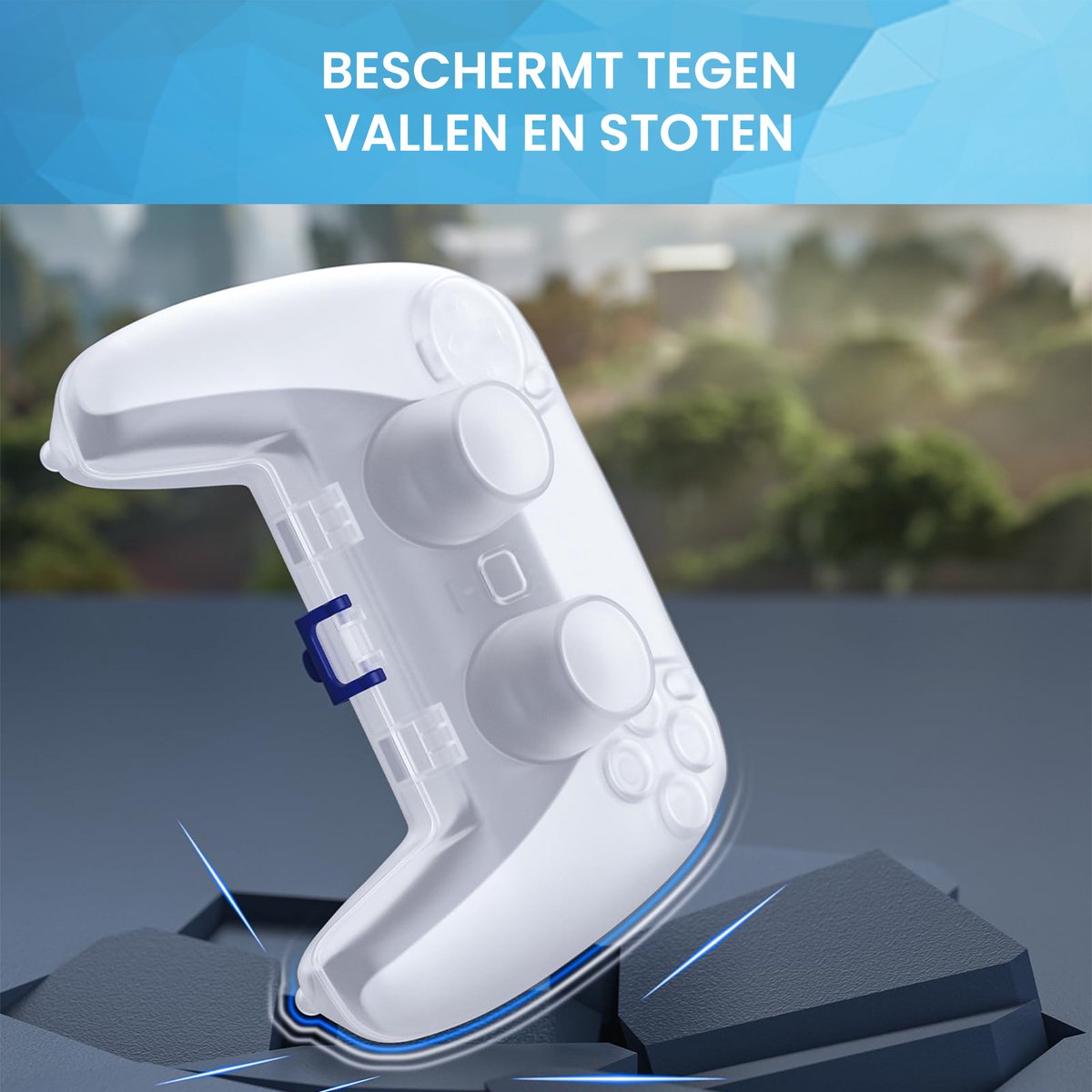 YONO Slim Case geschikt voor Playstation 5 Controller - Bescherming Hoesje PS5 - Transparant