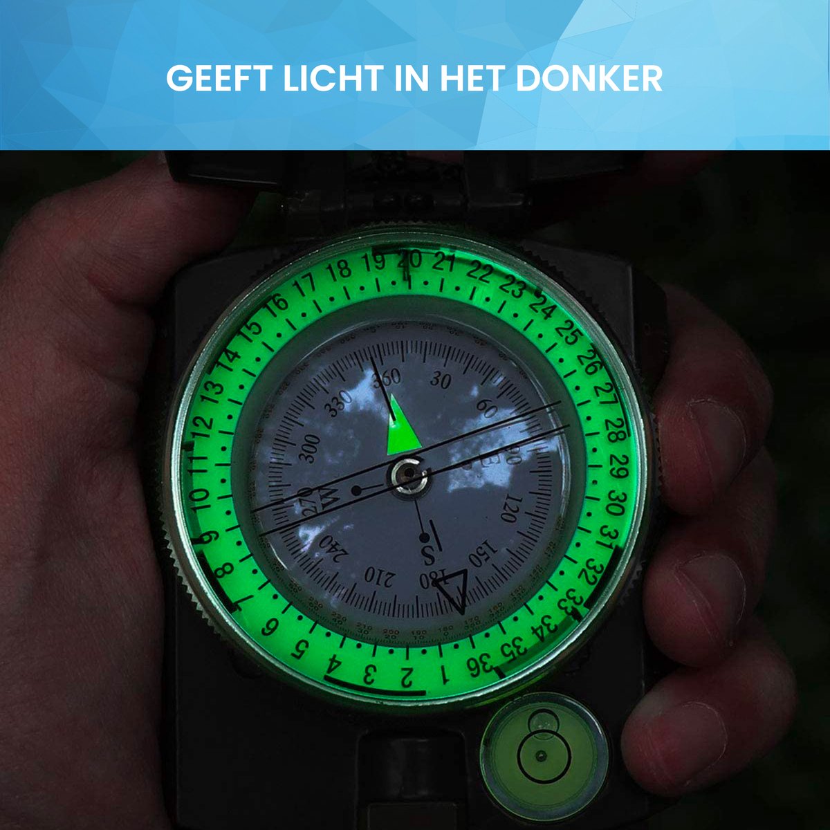 YONO Militair Kompas - Inklapbaar Kaart Compass voor Outdoor en Survival - Professioneel Metalen Design met Kaartlezer - Zwart