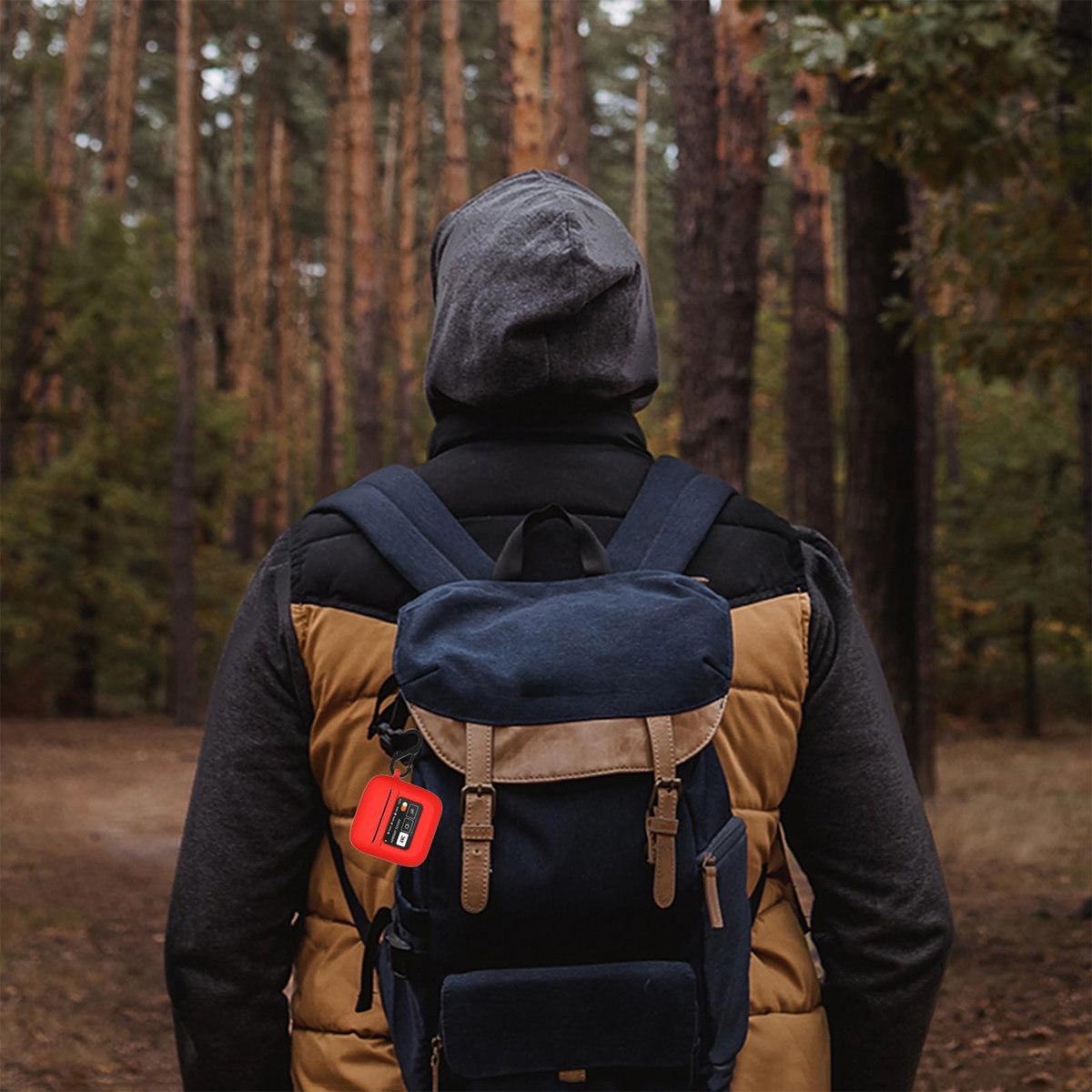 YONO Soft Case geschikt voor JBL Tour Pro 2 - Siliconen Draadloze Oordopjes Hoesje met Clip - Rood