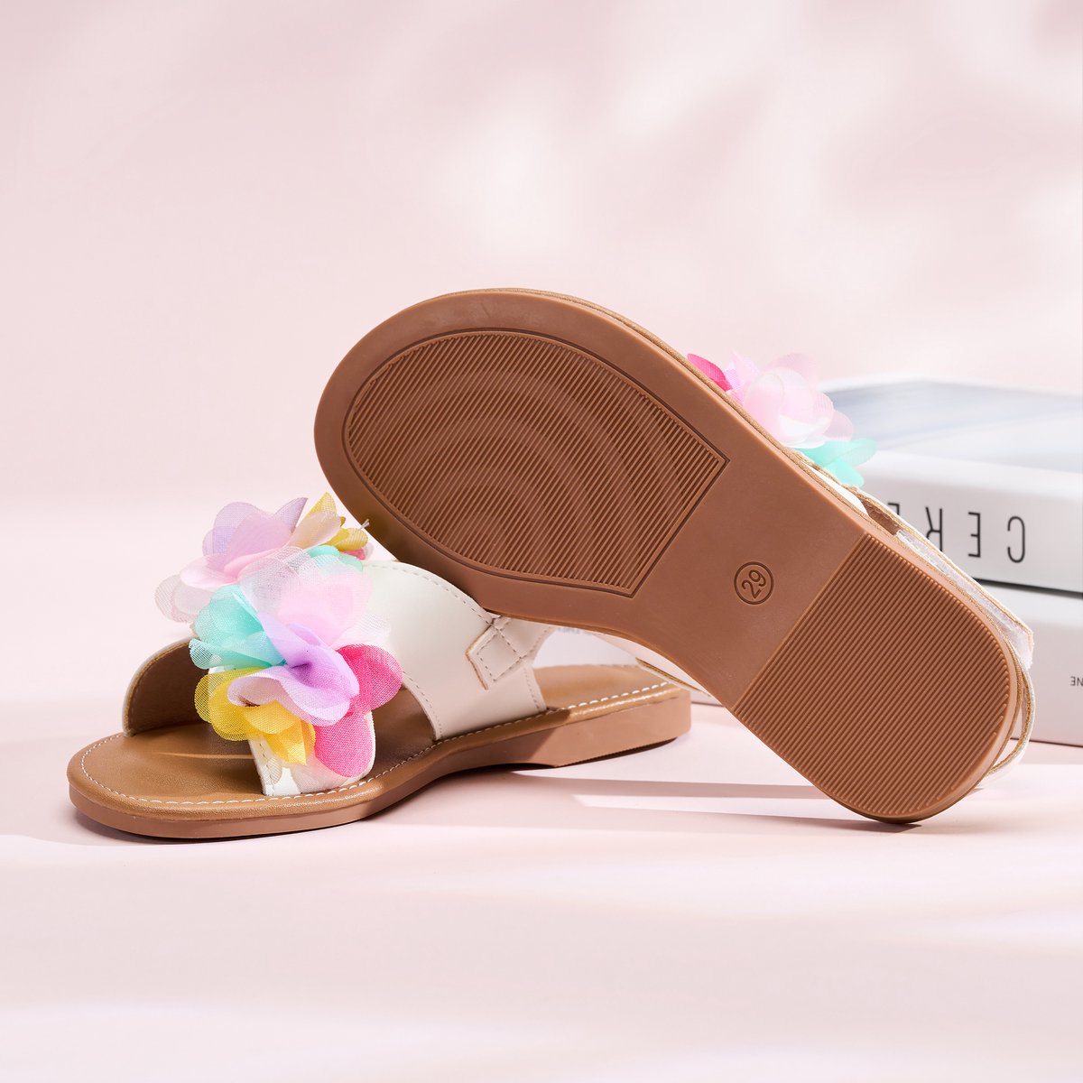 YONO Sandalen Meisje - Open Zomer Schoenen Meisjes - Wit - Maat 29