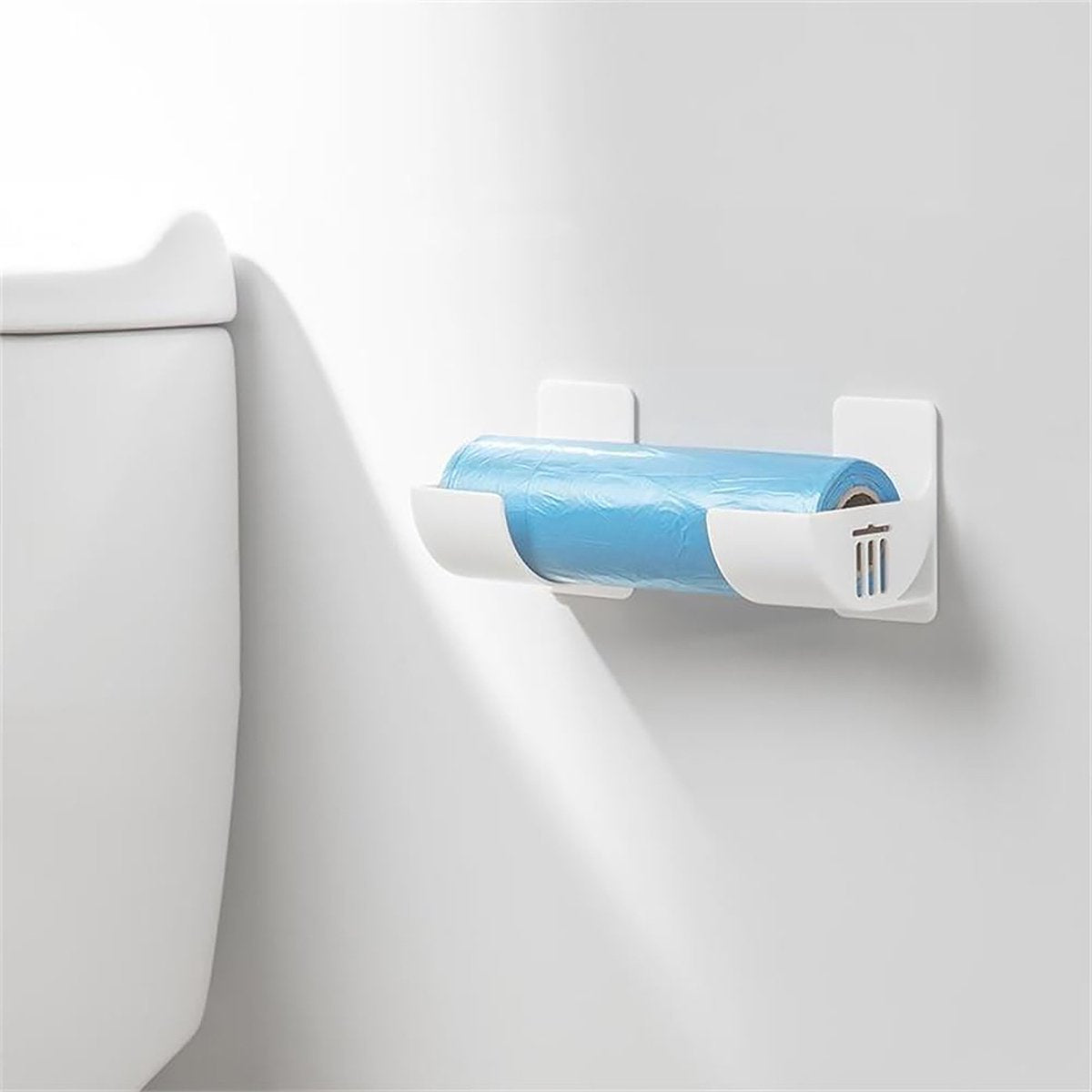 YONO Rollenhouder Zelfklevend - Folie Dispenser - Houder voor Aluminiumfolie en Huishoudfolie - Set van 2 - Wit