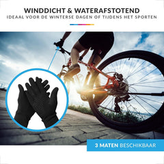 YONO Handschoenen met Touchscreen Functie - Winter Sporthandschoenen Fleece Heren en Dames Unisex - Zwart - Medium