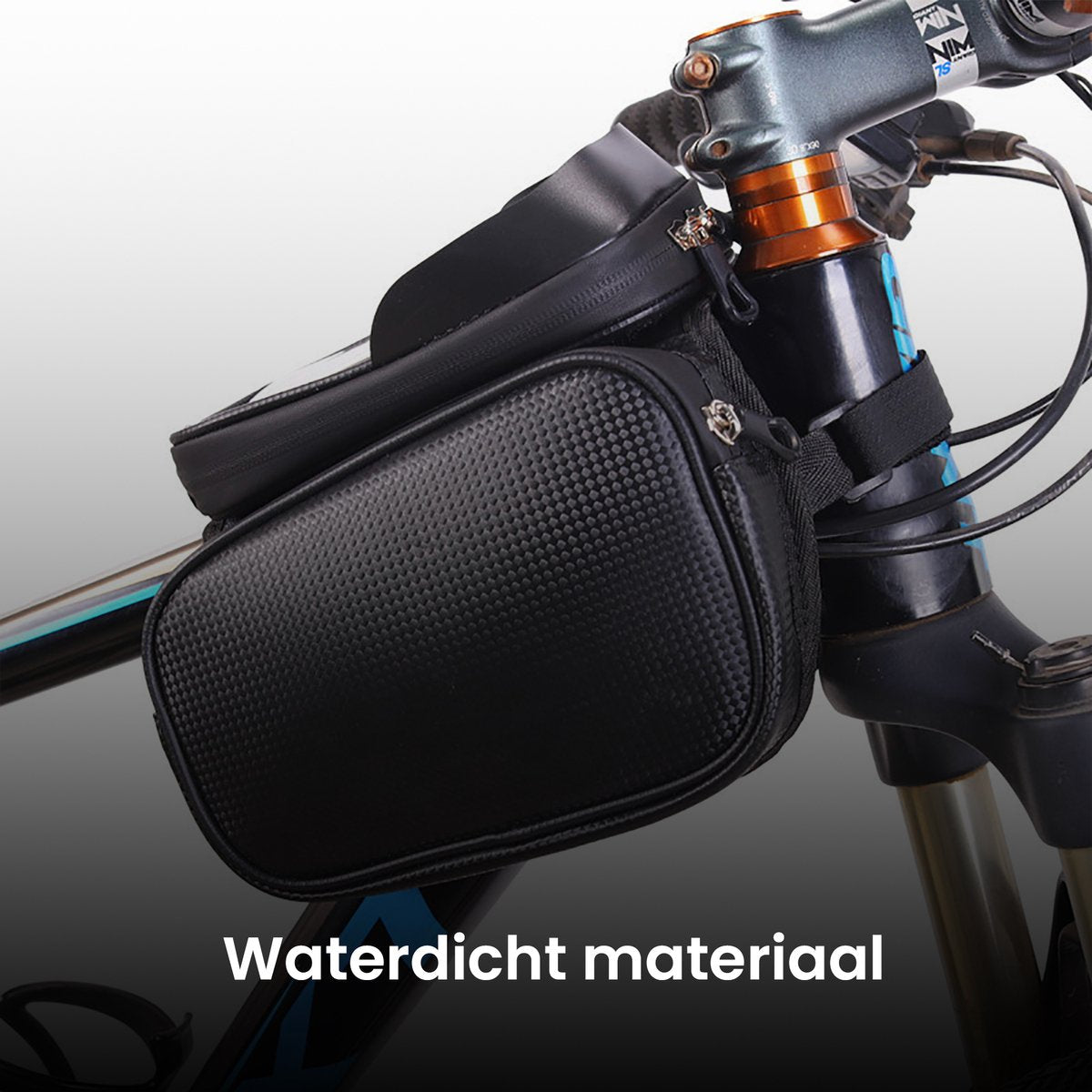 YONO Frame Tas Fiets met Waterdichte Telefoonhouder - Zwart