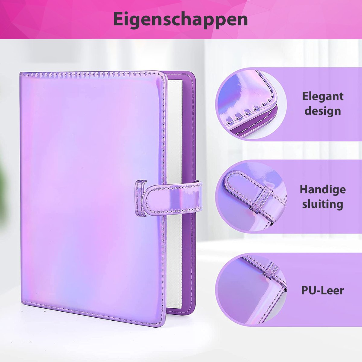 YONO Fotoalbum 128 voor Instant Camera Fotopapier - Fotoboek Geschikt voor Fujifilm Instax Mini 12 / 11 / 9 / 8 / 7s / 25 / 90 / Link / SP-2 / Liplay - Film Polaroid - Kodak en Meer - Paars