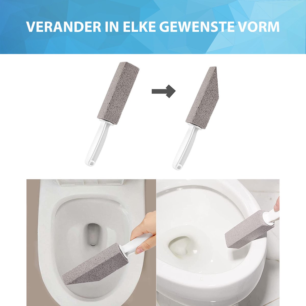YONO Puimsteen voor WC Schoonnmaken - Toilet Reiniging Ontkalken - Pumice Stone Toiletblok - 2 Stuks
