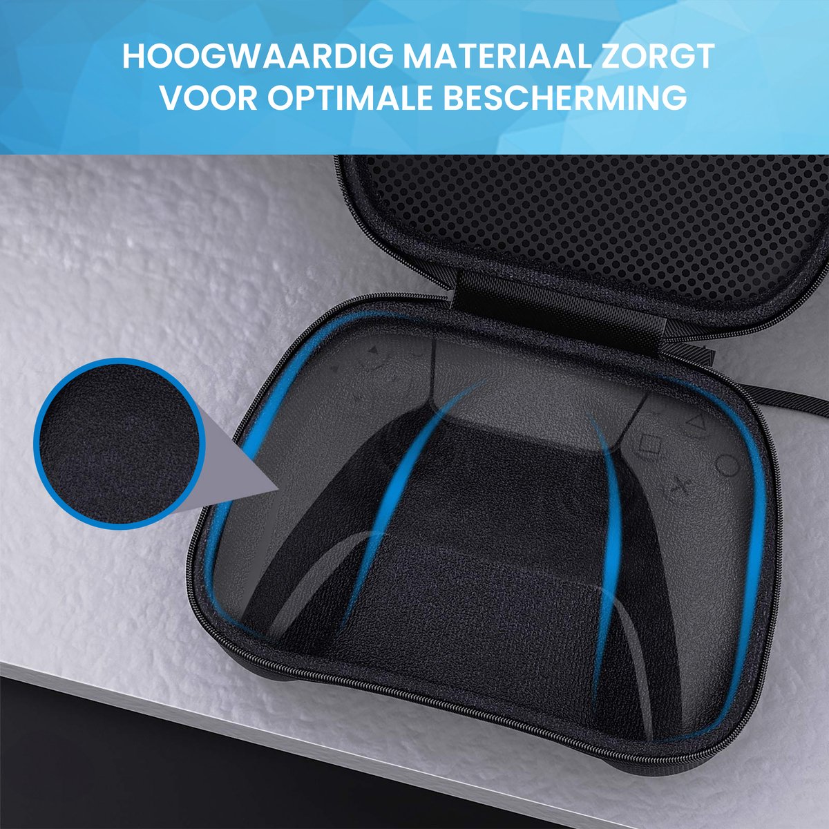 YONO Case geschikt voor Playstation 5 en Xbox Controller - Opbergtasje Hoesje voor PS5 / Series X/S - Zwart