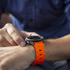 YONO Hexagon Bandje 20mm - Horlogebandje geschikt voor Samsung Galaxy Watch 7/6/5/4 (40/43/44/47mm Classic & Pro) - Oranje