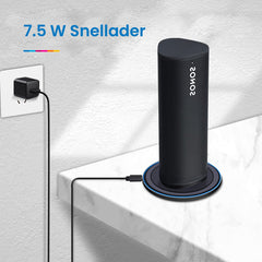 YONO Draadloze Oplader geschikt voor Sonos Roam / Roam SL - Magnetische Lader - Oplaadkabel - Zwart