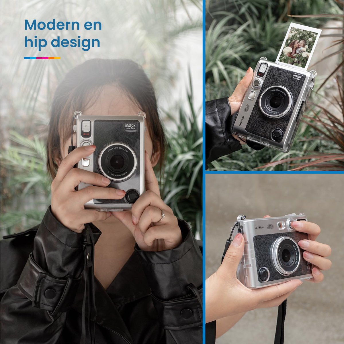 YONO Slim Case geschikt voor Fujifilm Instax Mini EVO - Hoesje - Transparant