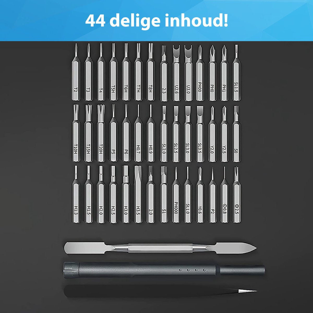 YONO Professionele Precisie Schroevendraaierset 44-Delig Magnetisch - Gereedschap geschikt voor Laptop / Camera / Smartphone / iPhone / Tablet / Macbook / Brillen / Horloges / Uurwerk