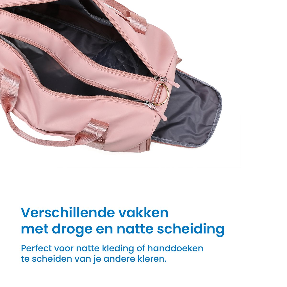 YONO Reistas Handbagage 40x20x25 - Weekendtas Ryanair – Sporttas - Schoudertas Dames en Heren – Roze